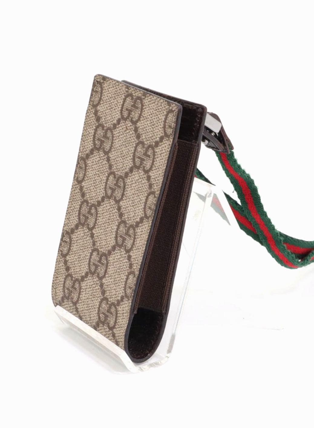 Authentic Gucci GG Supreme phone holder or card holder W/Box