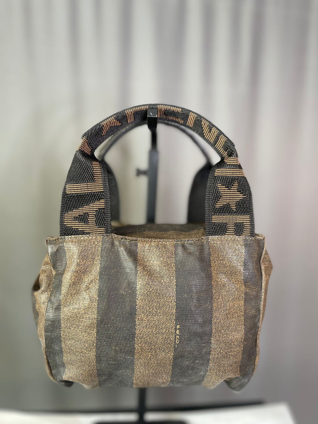 Fendi 1925 Pequin Mini Tote bag Vintage.