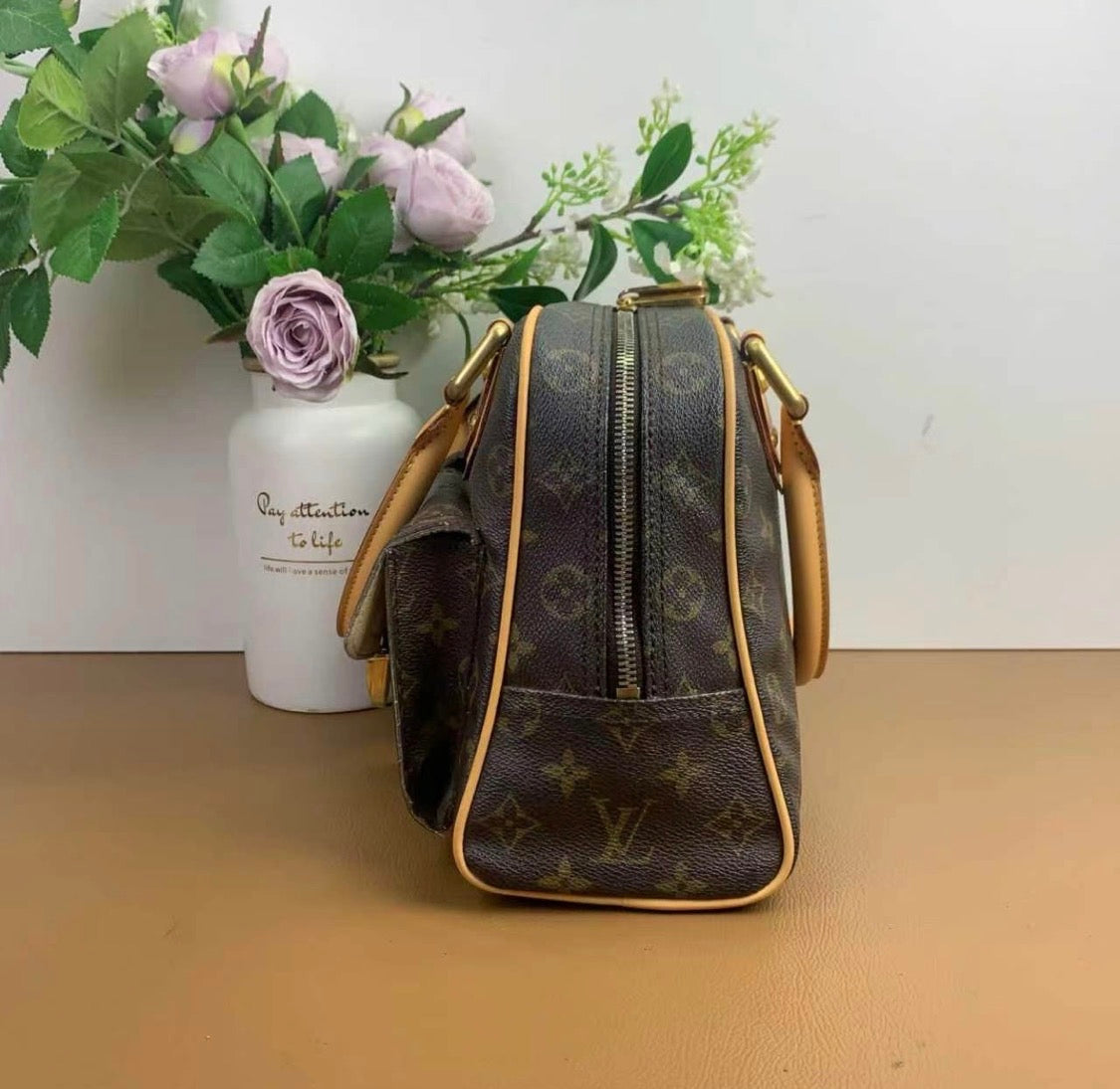 Authentic LOUIS VUITTON Monogram Manhattan PM