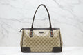 GUCCI Crystal Monogram Medium Princy Tote Dark Brown