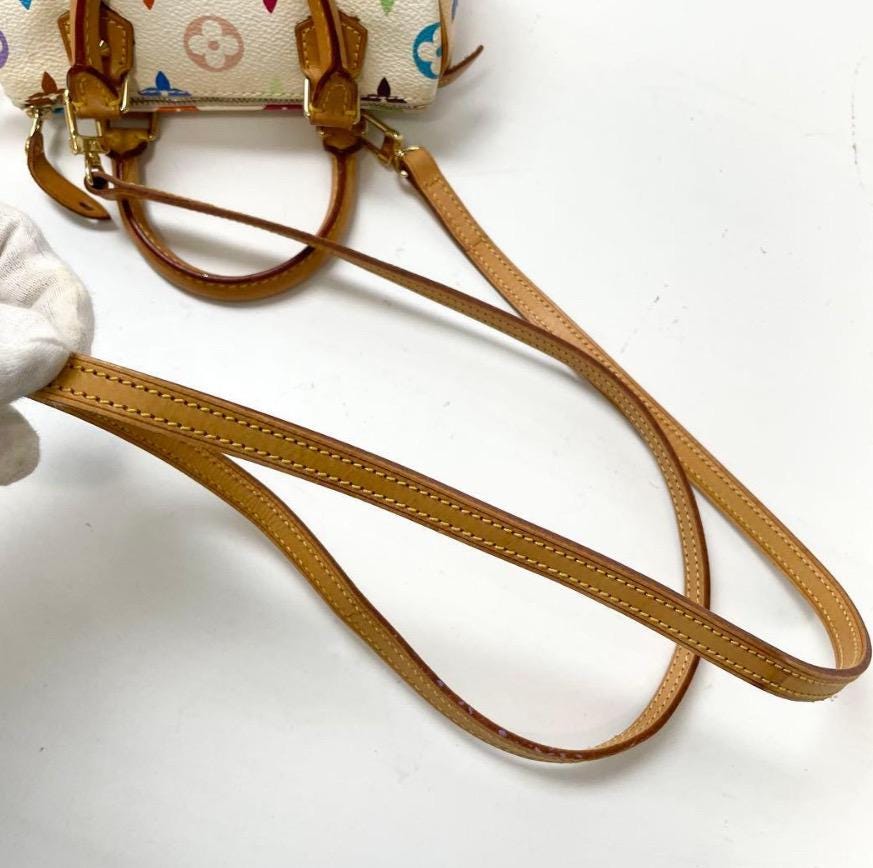 Authentic  Louis Vuitton Monogram Multicolor Mini Sac HL Speedy White Bag