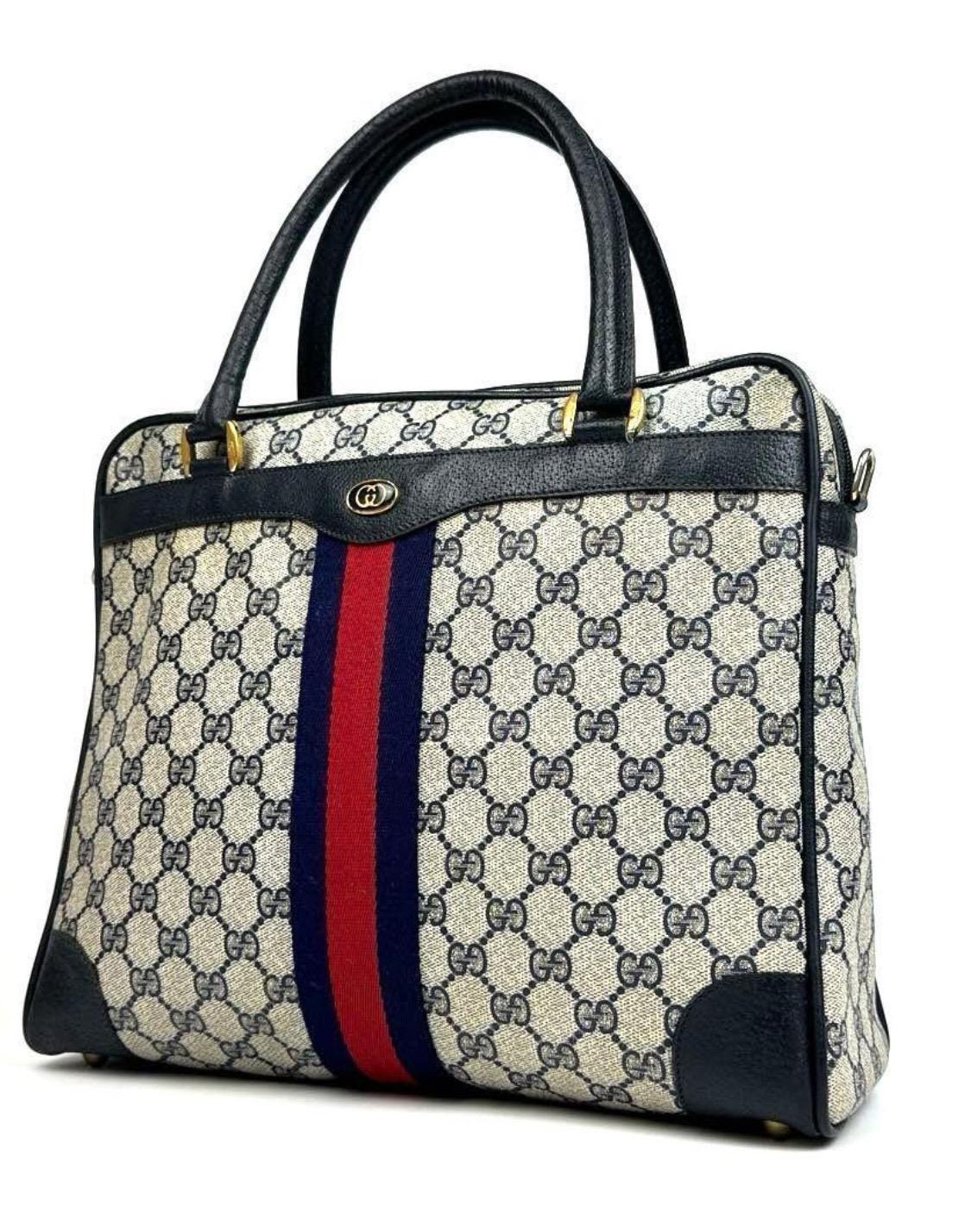 Authentic GUCCI GG Sherry Line Ophidia Supreme Tote Bag.