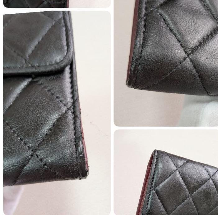 Authentic CHANEL lambskin Quilted Black Large Wallet all accesory included with authenticity card