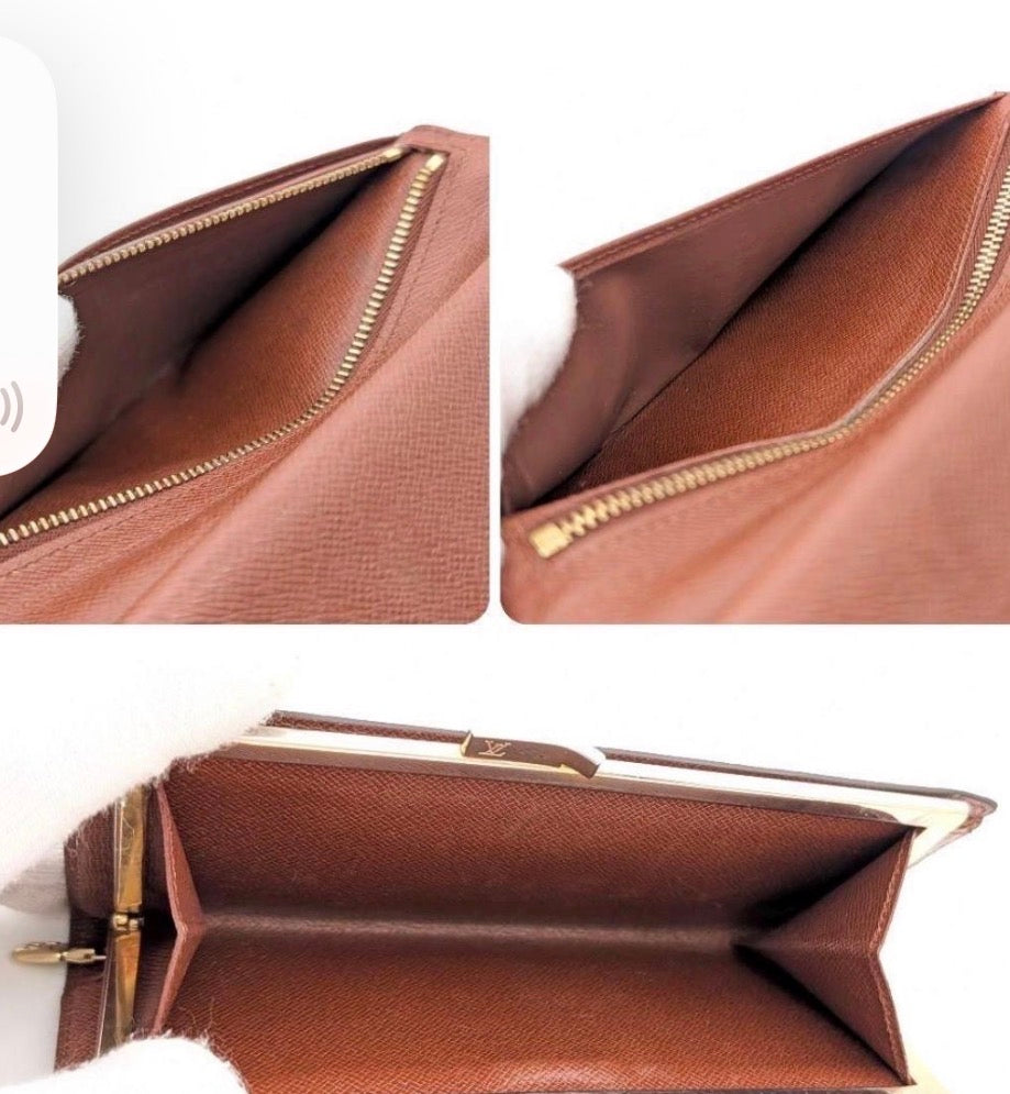 Authentic Louis Vuitton Monogram Continental Clutch Wallet W / Box