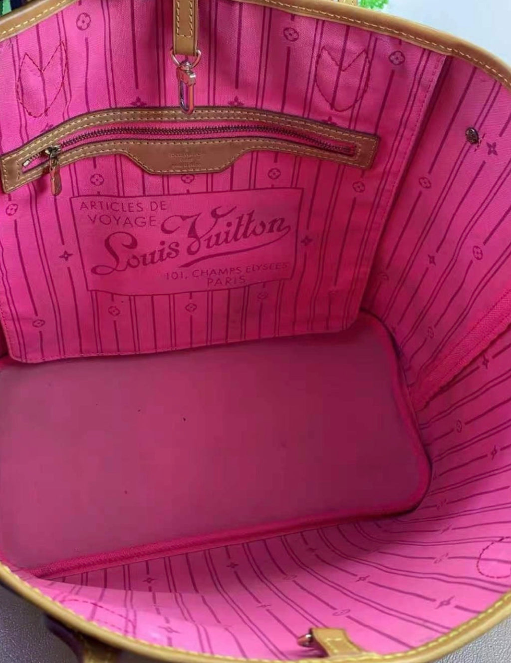 Louis Vuitton Monogram Rose Neverfull MM Shoulder Bag