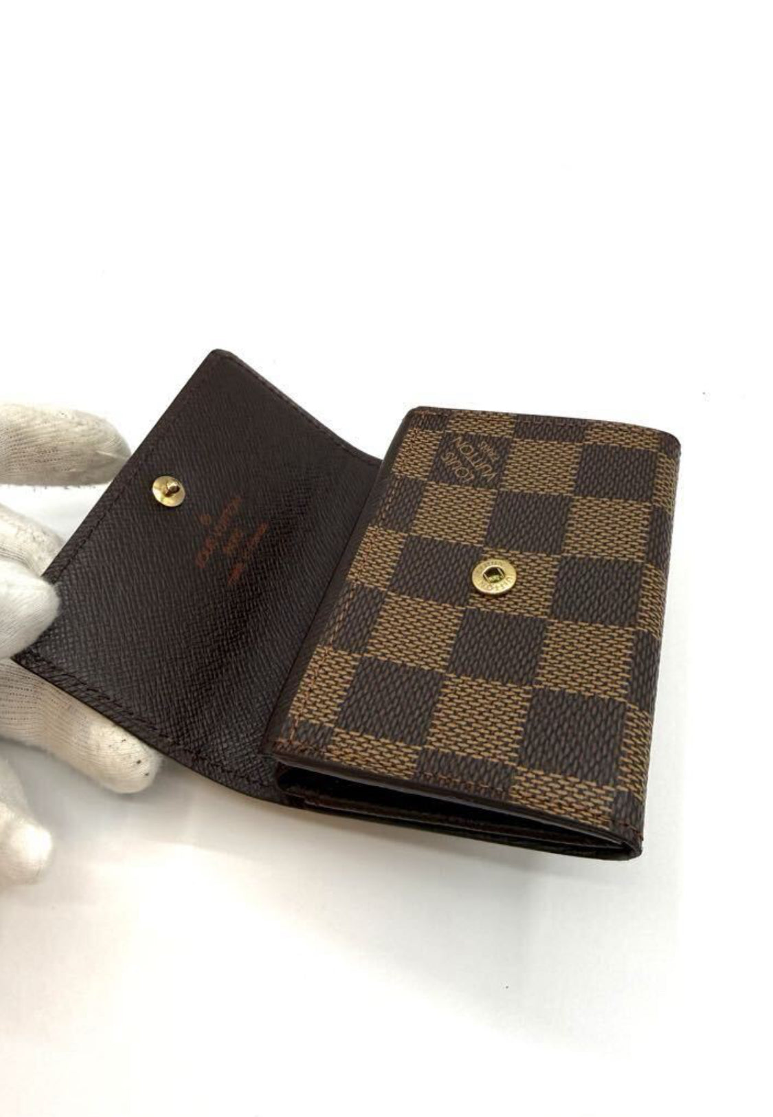 LOUIS VUITTON Damier Portemonnaie Plat Coin Case/ Wallet