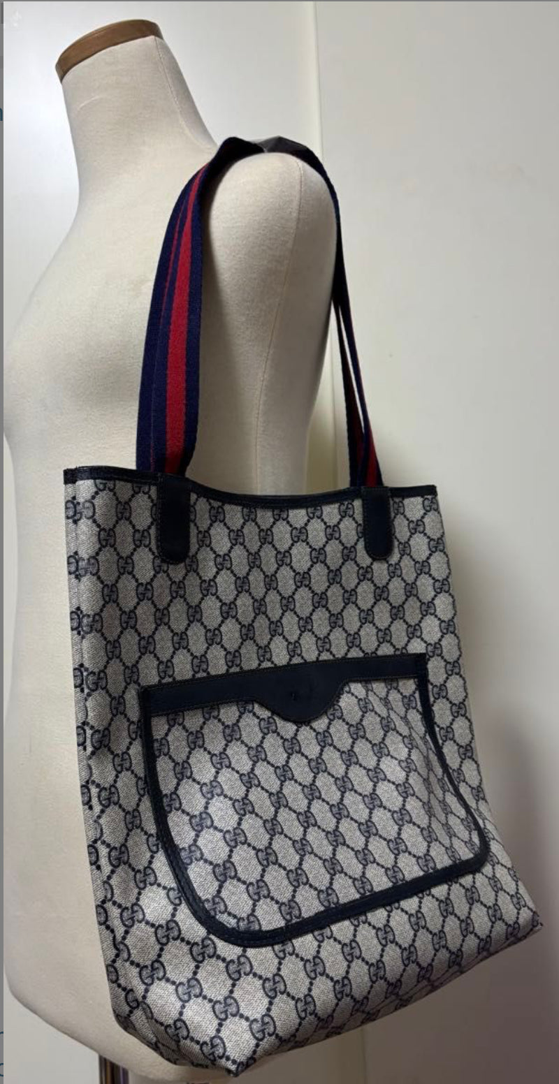 GUCCI Sherry Line Supreme Tote Bag Vintage