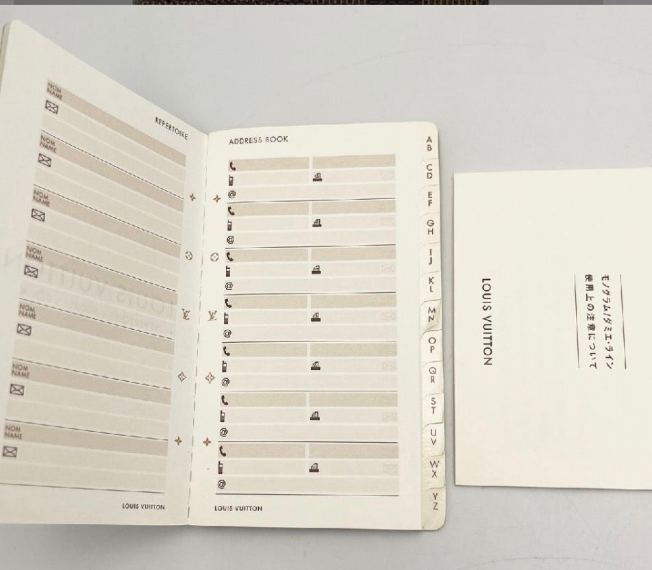 LOUIS VUITTON Damier Agenda PM notebook cover,