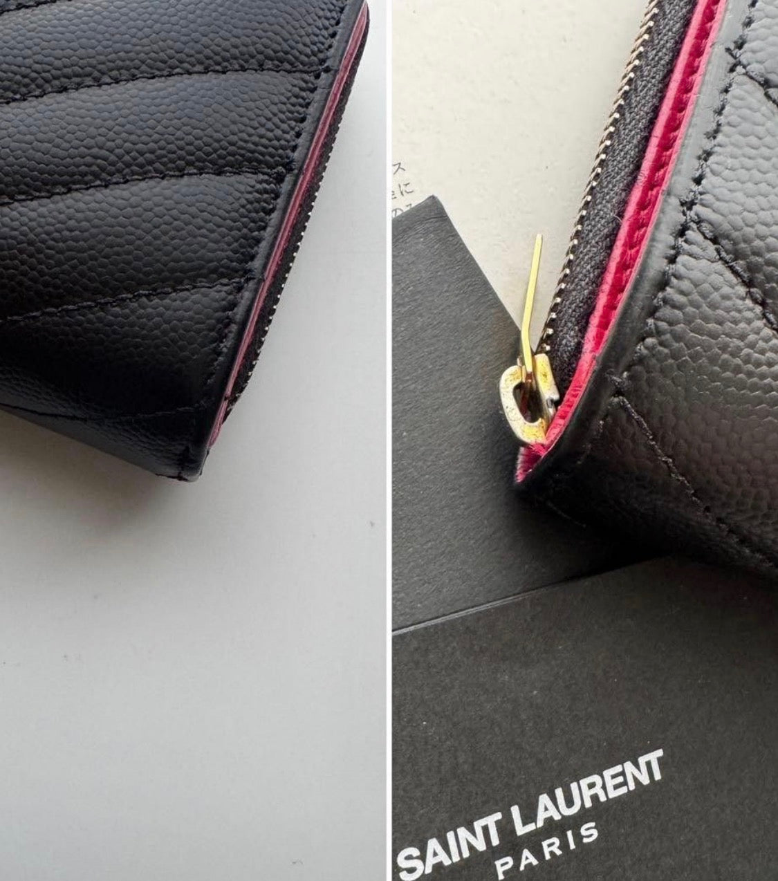 Saint Laurent Classic Monogram Zip Around Wallet