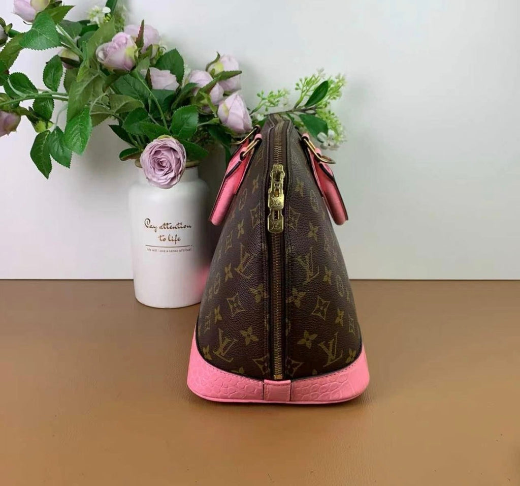 Louis Vuitton Alma MM Handbag  Customized