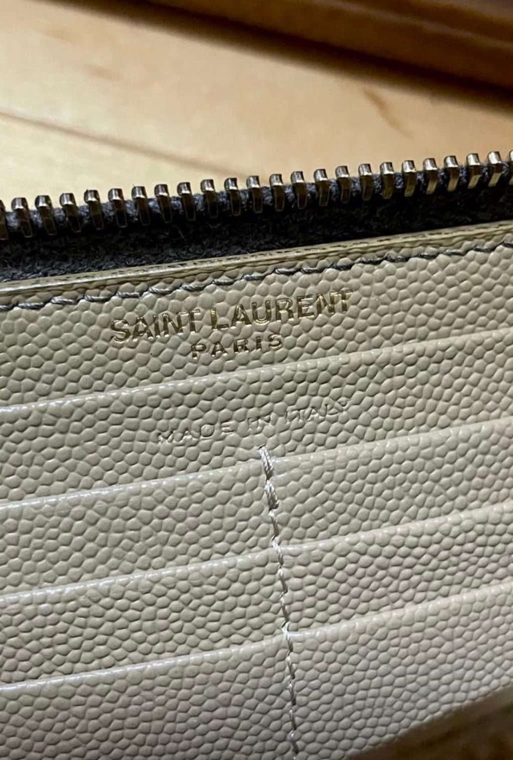 Authentic Saint Laurent Monogram Matelassé Black Long Wallet