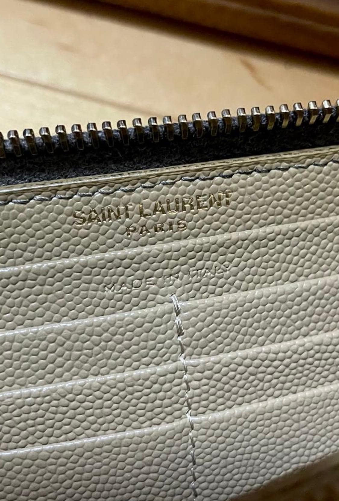Authentic Saint Laurent Monogram Matelassé Black Long Wallet