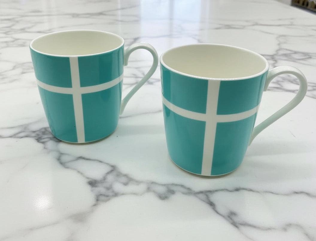 Authentic Tiffany & Co. Amway Collaboration/Bow Ribbon Mug Set  (NEW )