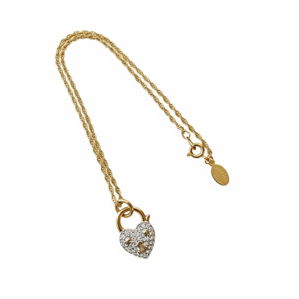 Authentic Mario Valentino Heart Gold Necklace