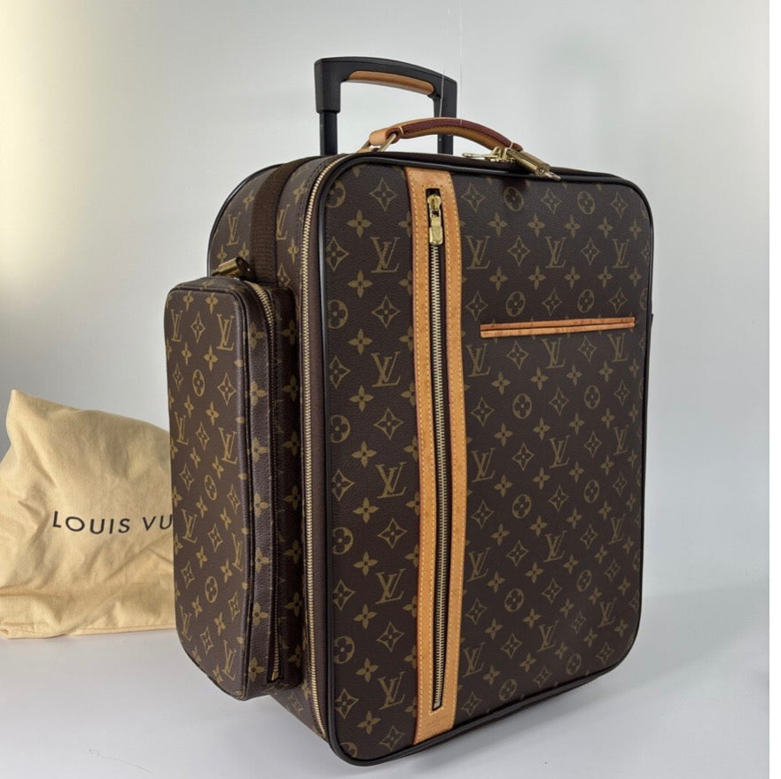 Authentic LOUIS VUITTON Monogram Bosphore Trolley 50 Travel Bag