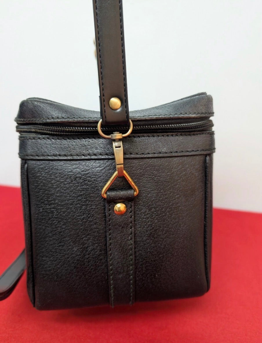 Gucci BambooVanity Shoulder Bag 2 Way Black