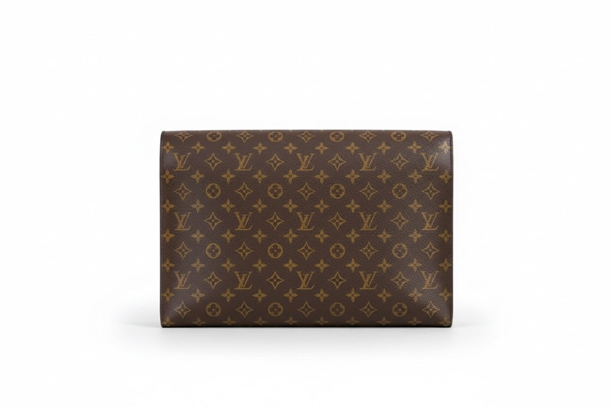 Louis Vuitton LV Monogram Poche Ministre Documents Vintage clutch
