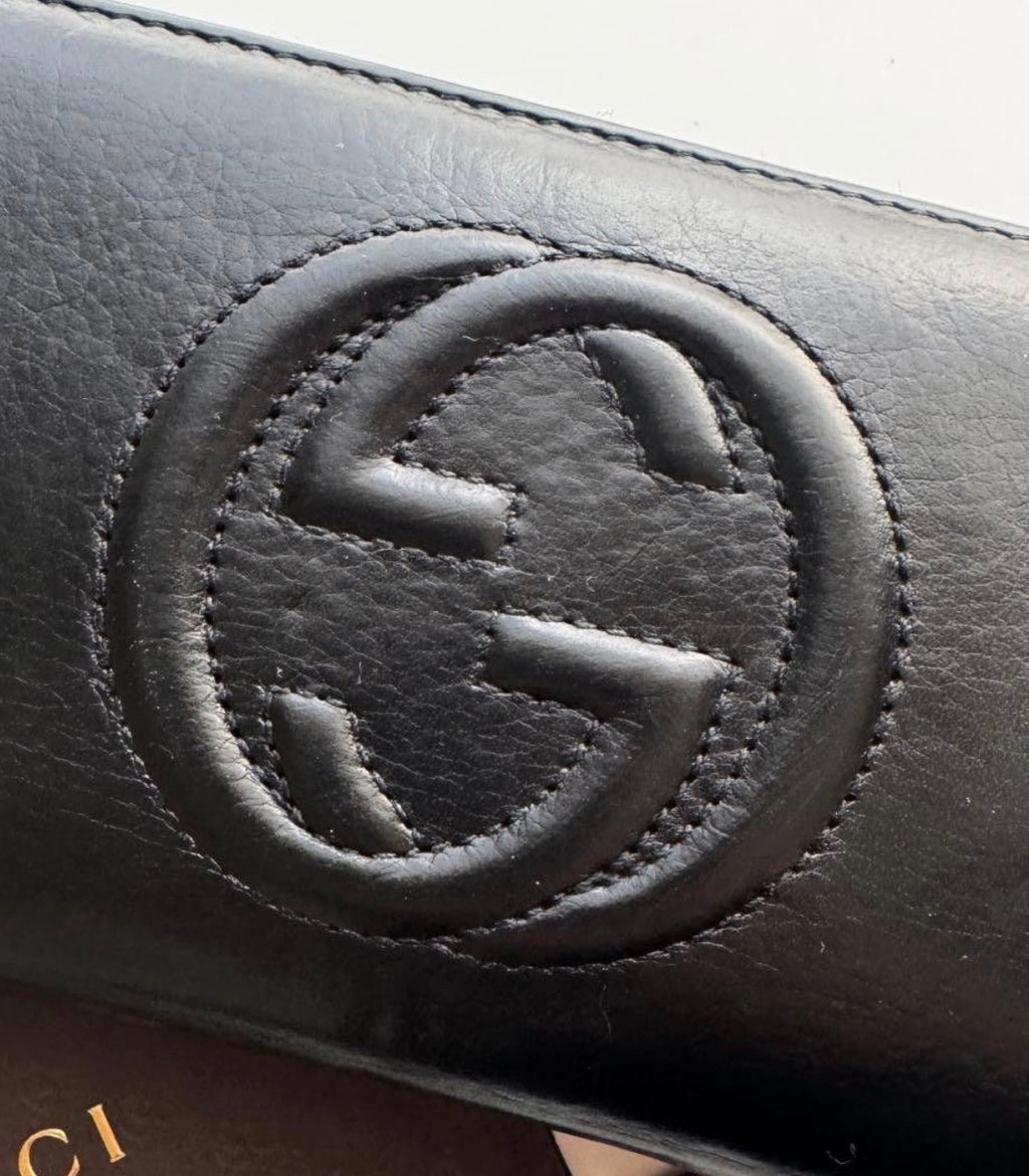 Gucci Soho Leather Zip Around Wallet