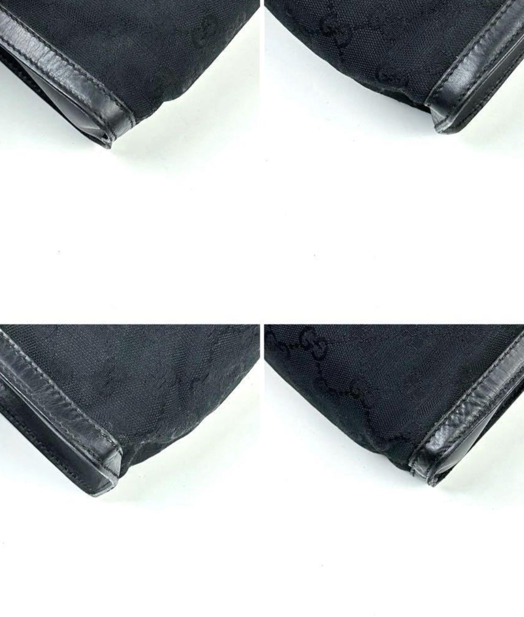 GUCCI Web Sherry Line GG Canvas Shoulder Bag Vintage