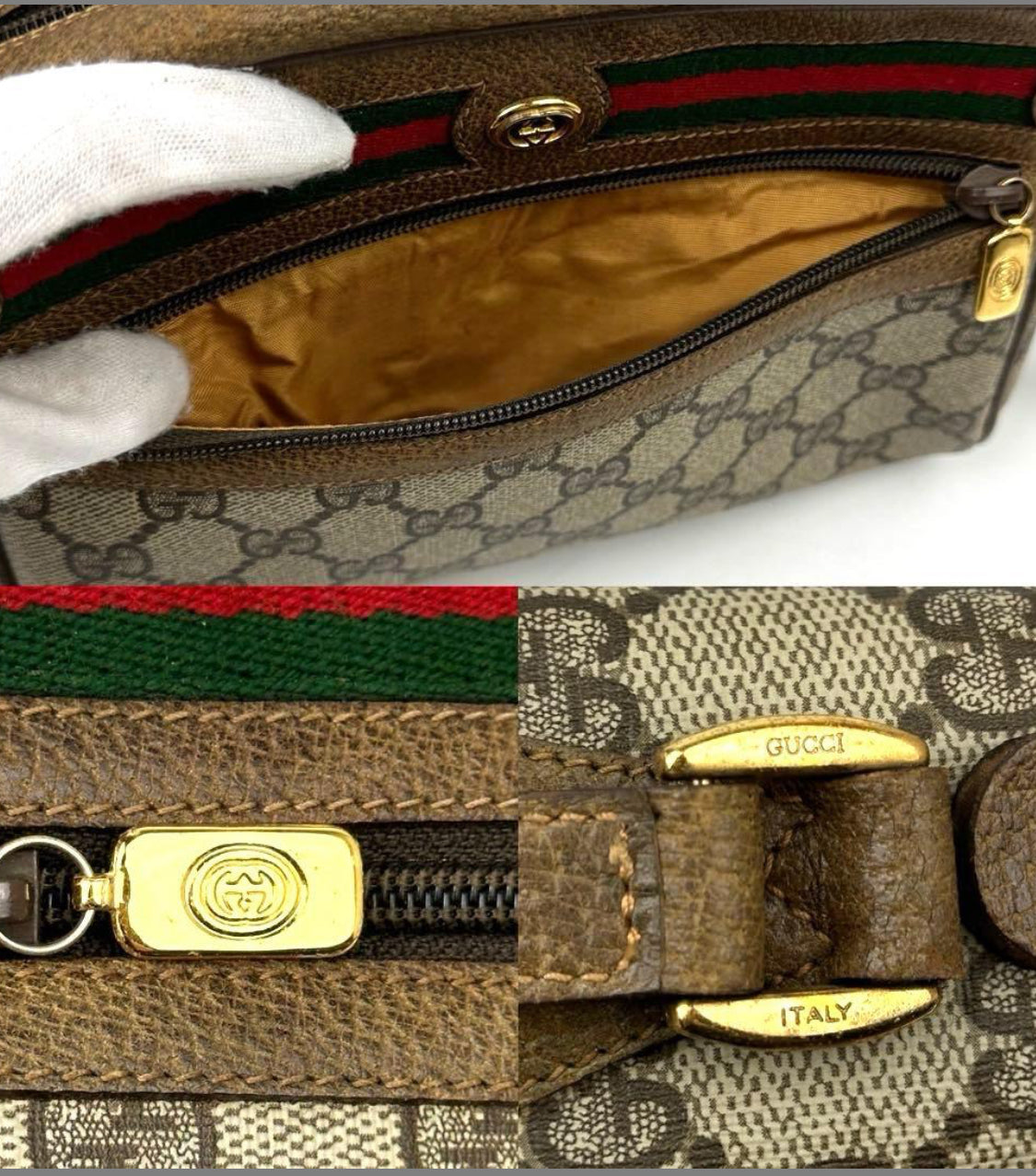 Gucci Supreme Sherry line Shoulder Bag Vintage.