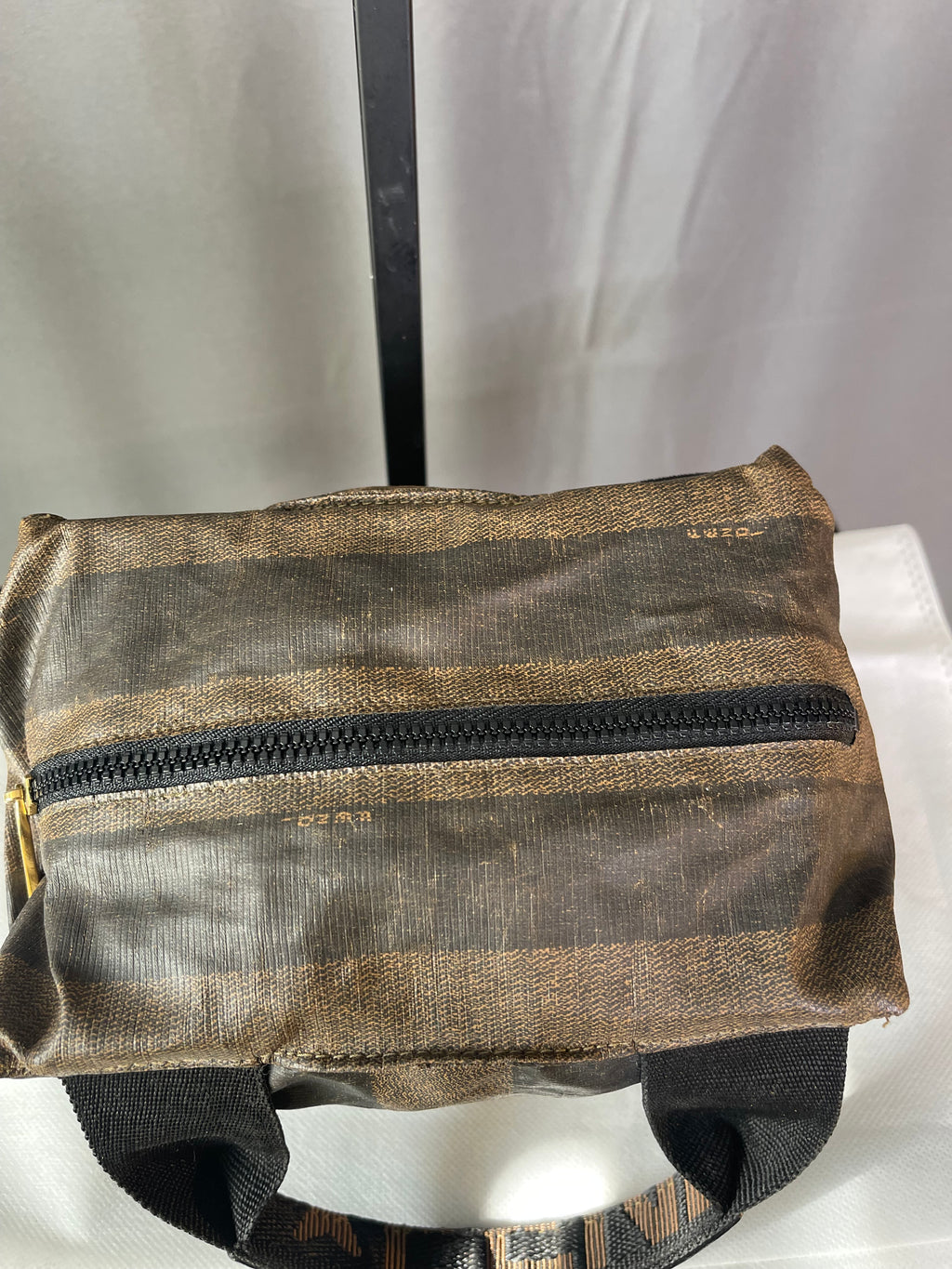 Fendi 1925 Pequin Mini Tote bag Vintage.