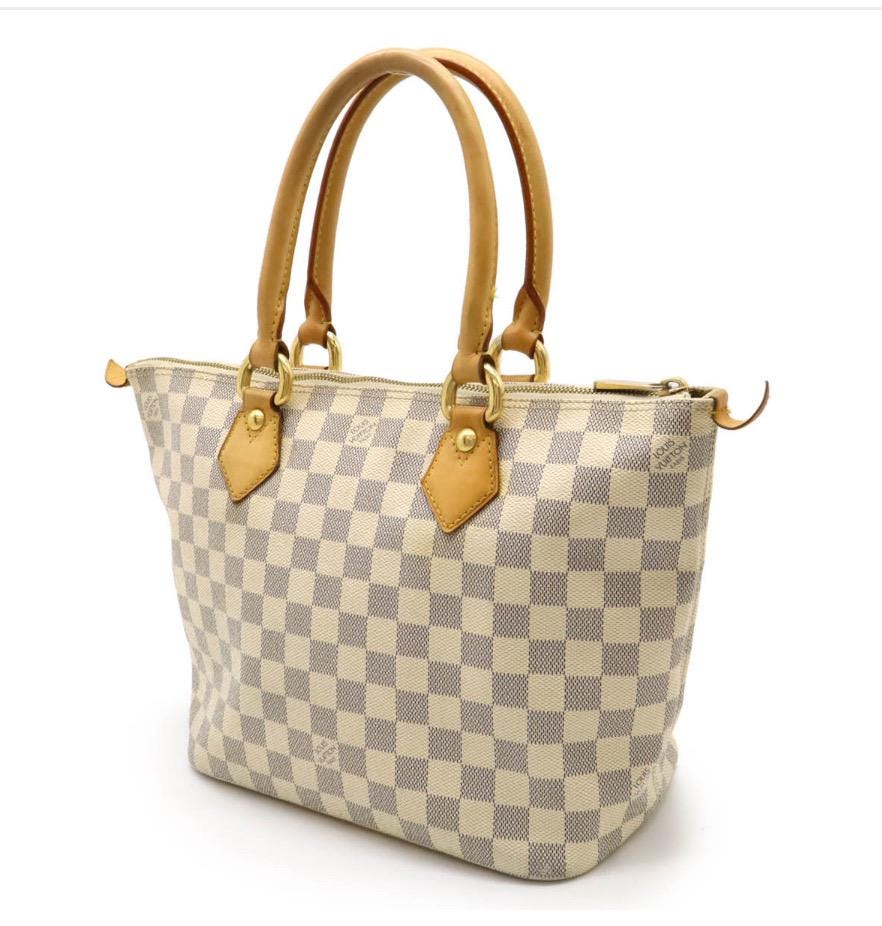 Authentic LOUIS VUITTON Damier Azur Saleya MM Handbag