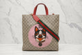 Authentic GUCCI Soft GG Supreme Monogram Web Bosco Patch Vertical Tote Beige