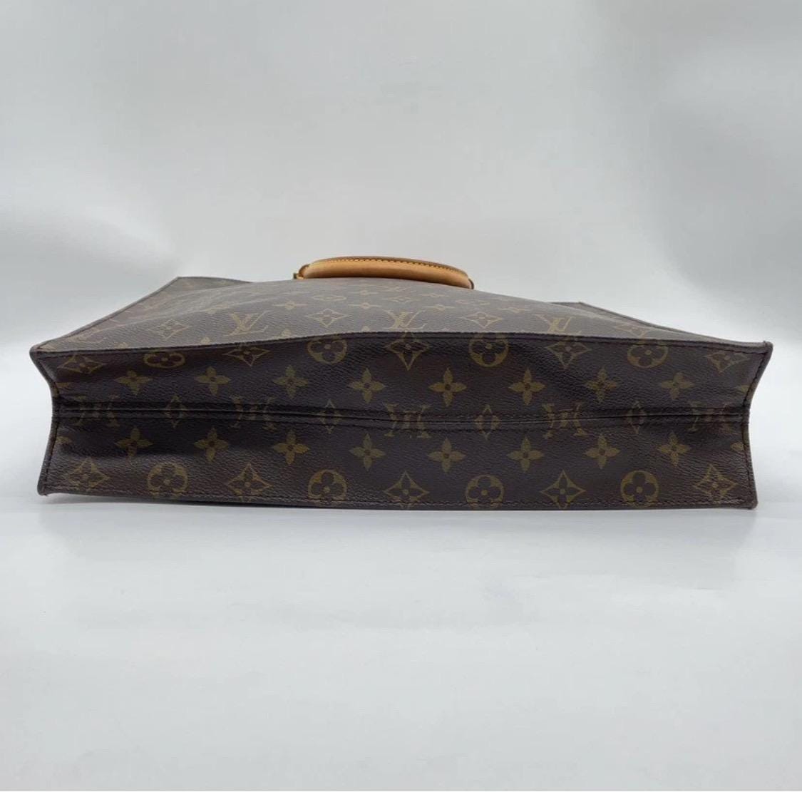Authentic Louis Vuitton Monogram Sac Plat  Tote Bag W/Dustbag Vintage