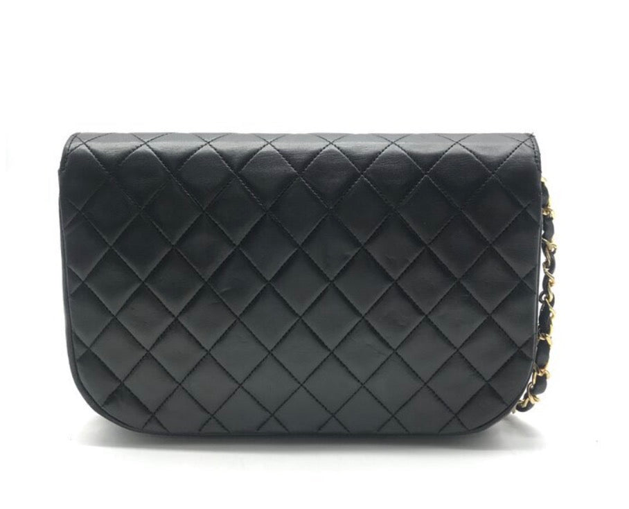 Chanel Lambskin Quilted Flap Bag Black