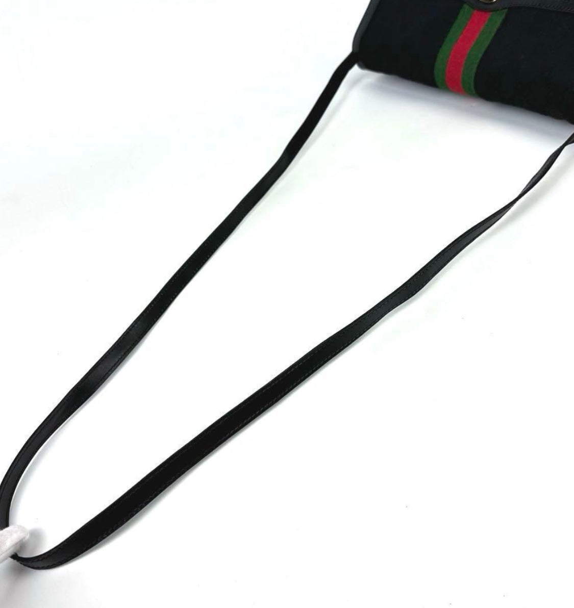 GUCCI Web Sherry Line GG Canvas Shoulder Bag Vintage