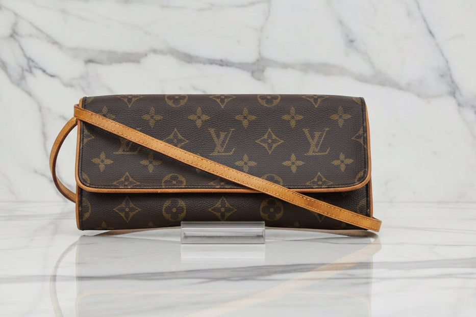 Authentic LOUIS VUITTON Monogram Pochette Twin PM