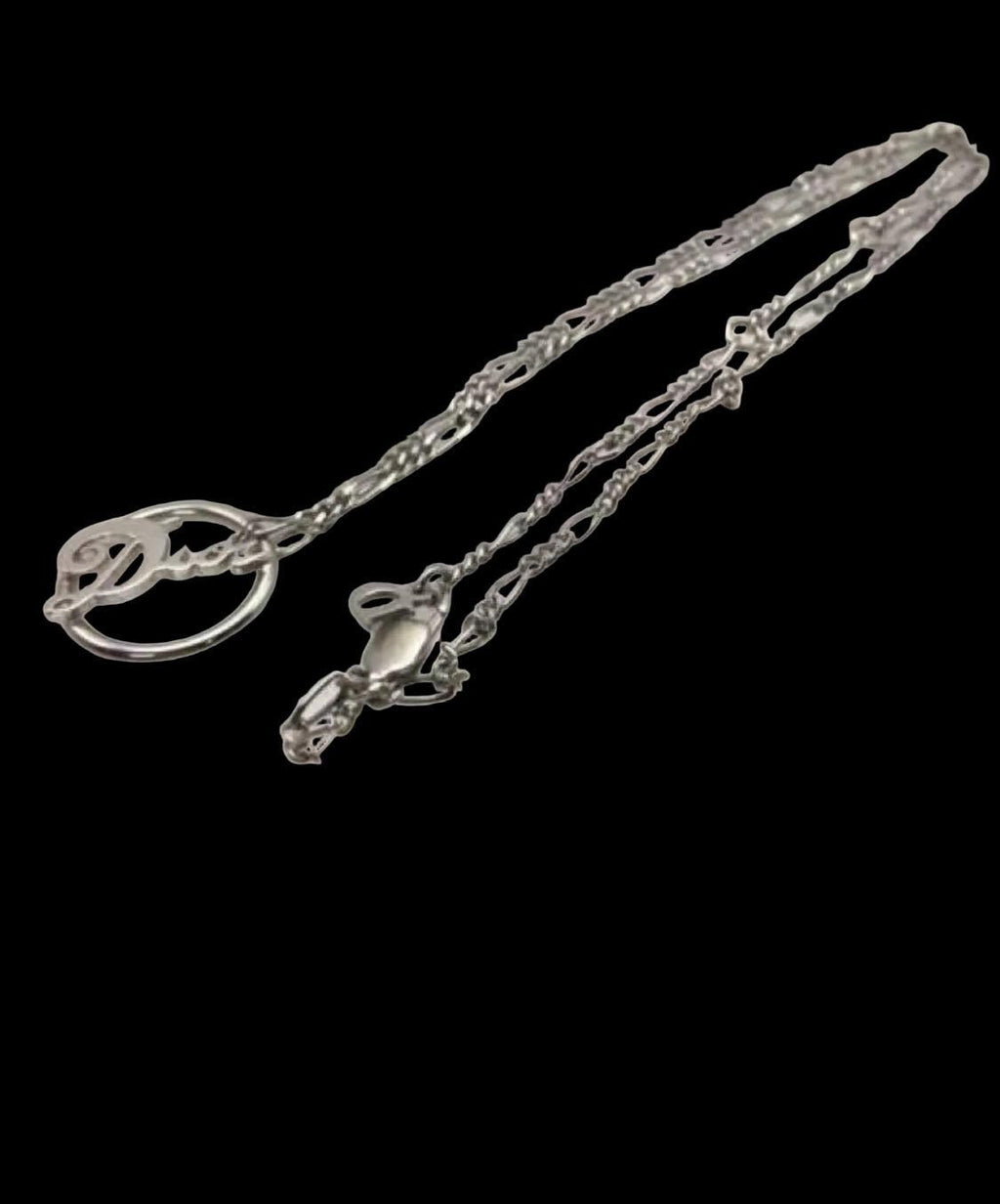 Authentic Christian Dior Women's Silver Circle Necklace Vintsge