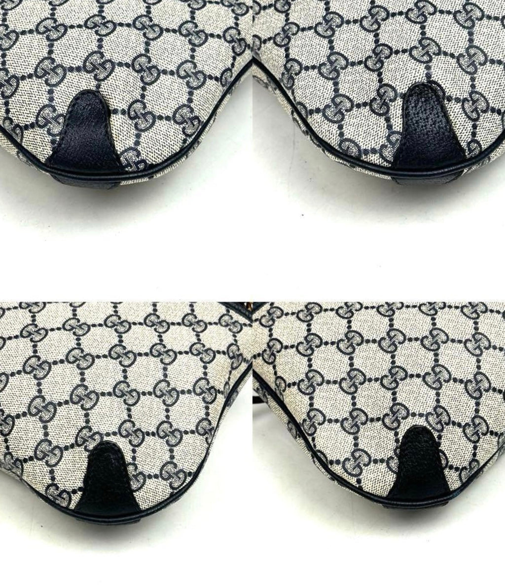 Gucci Old Gucci GG Supreme Sherry Line Shoulder Bag ( Navy) Vintage