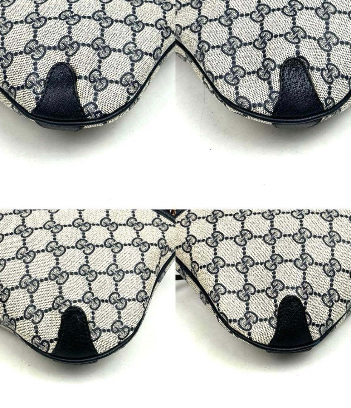 Gucci Old Gucci GG Supreme Sherry Line Shoulder Bag ( Navy) Vintage