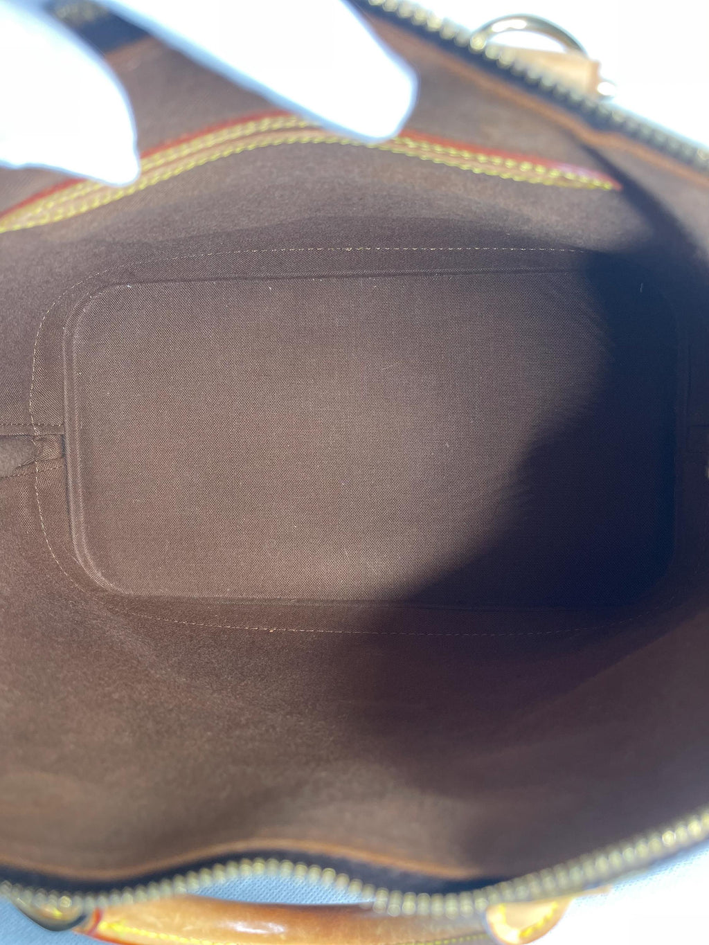 Authentic Louis Vuitton Alma PM Handbag  W / Name Tag , Lock & Key