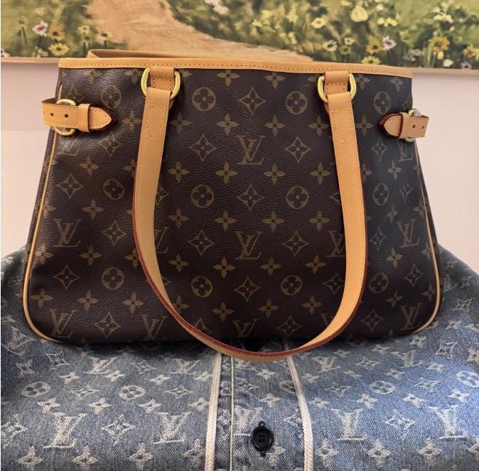 Authentic LOUIS VUITTONMonogram Batignolles Horizontal Shoulder Bag Excellent Condition
