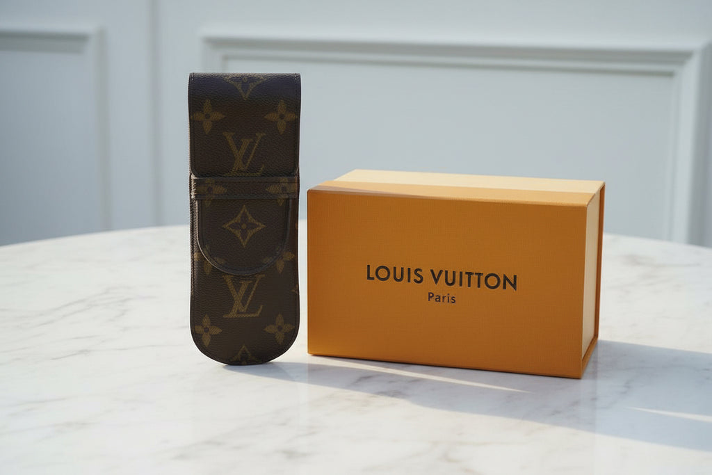 Authentic  Louis Vuitton Monogram Etui Stilo Pen CaseW/Box