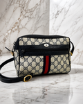 Gucci  GG Supreme Sherry Line Shoulder Bag Navy