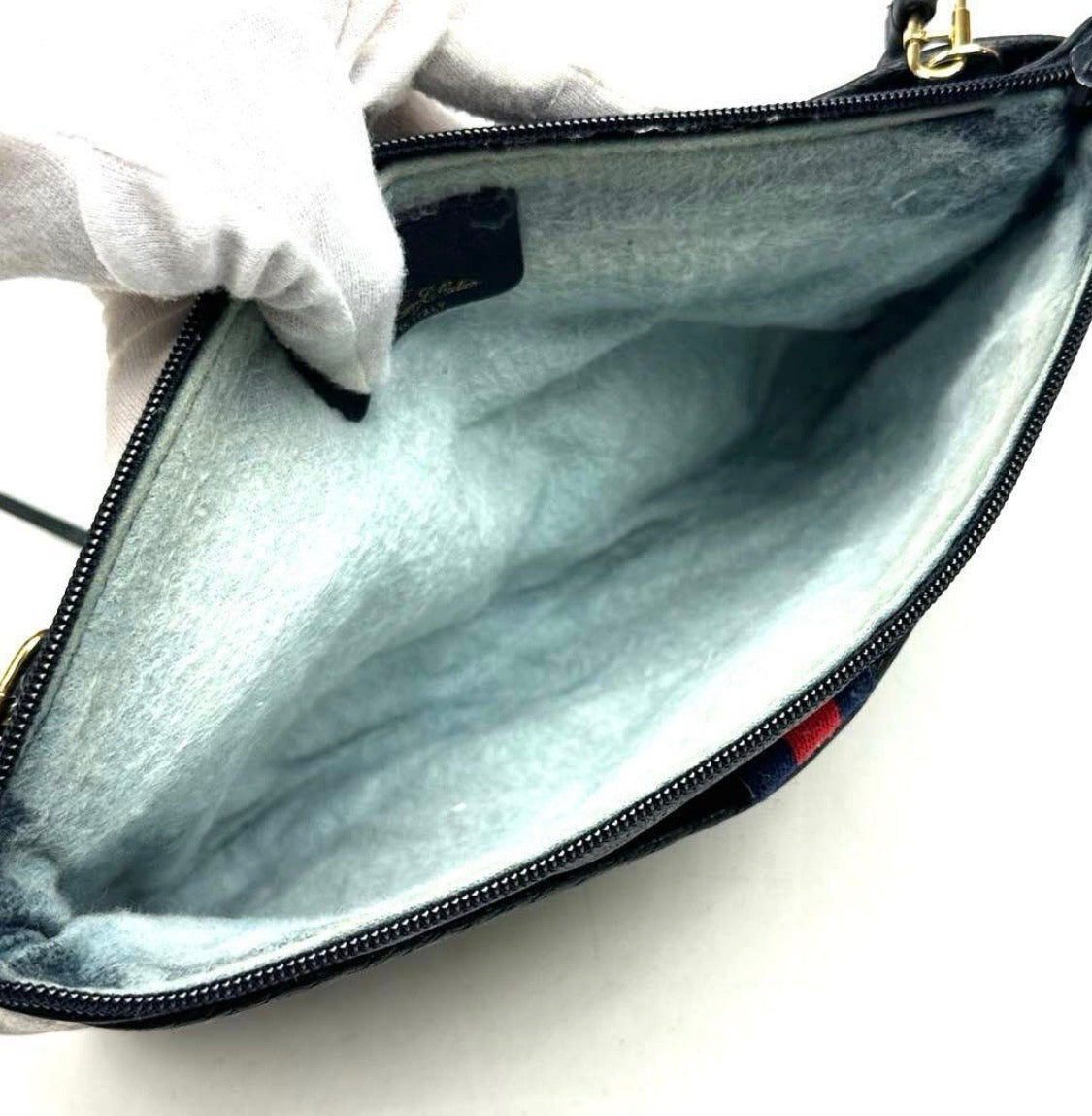 Gucci Old Gucci GG Supreme Sherry Line Shoulder Bag ( Navy) Vintage