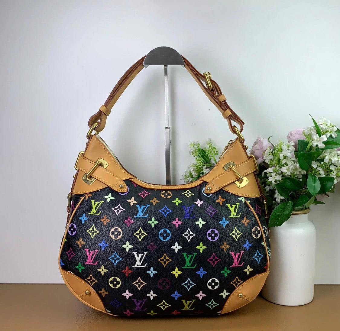 Louis Vuitton Monogram Multicolor Greta Black Shoulder Bag