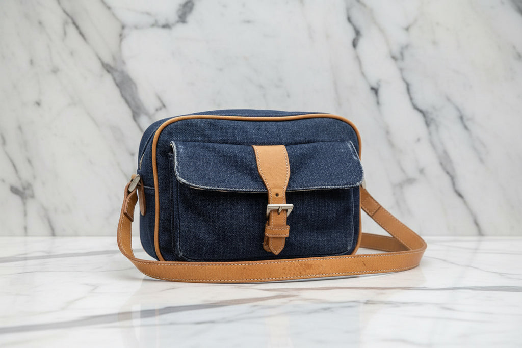 Authentic BURBERRY Blue Label Denim Messenger Bag Vintage