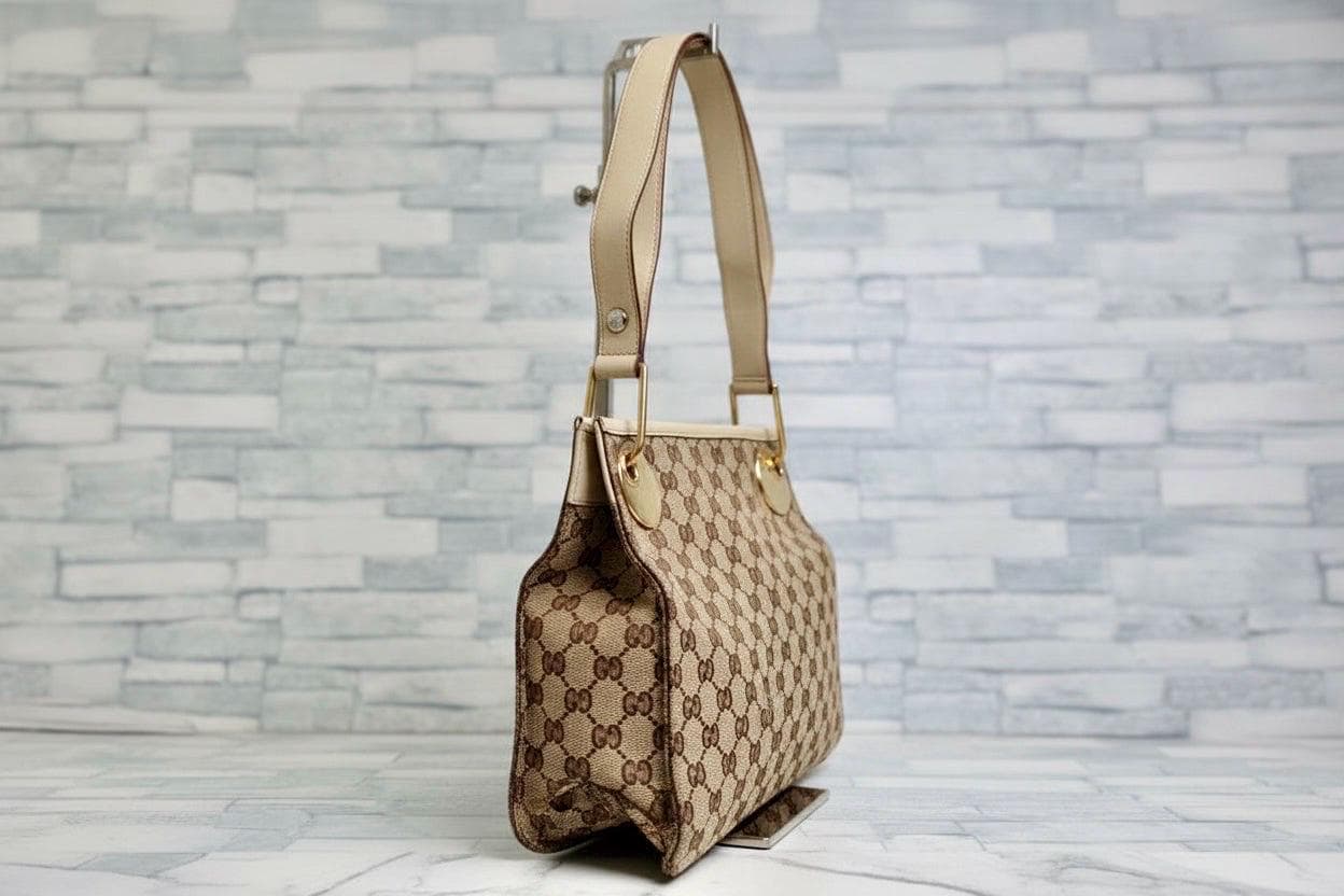 Authentic GUCCI Eclipse Messenger Bag GG Canvas Small Vintage