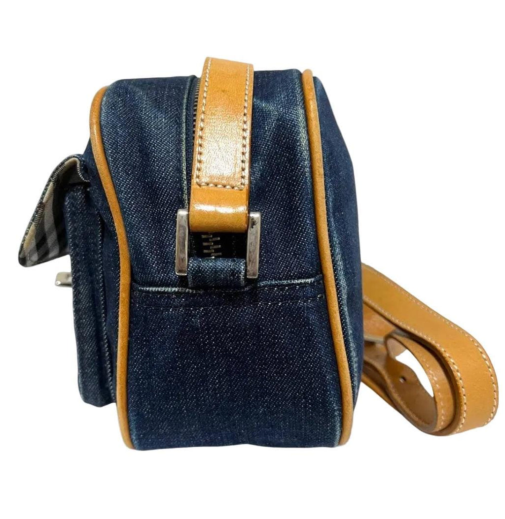 Authentic BURBERRY Blue Label Denim Messenger Bag Vintage
