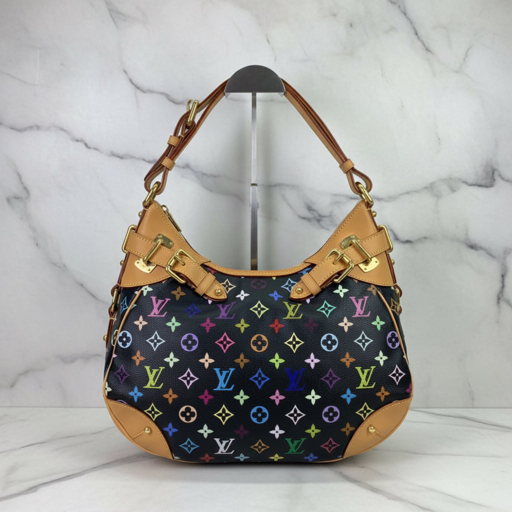 Louis Vuitton Monogram Multicolor Greta Black Shoulder Bag