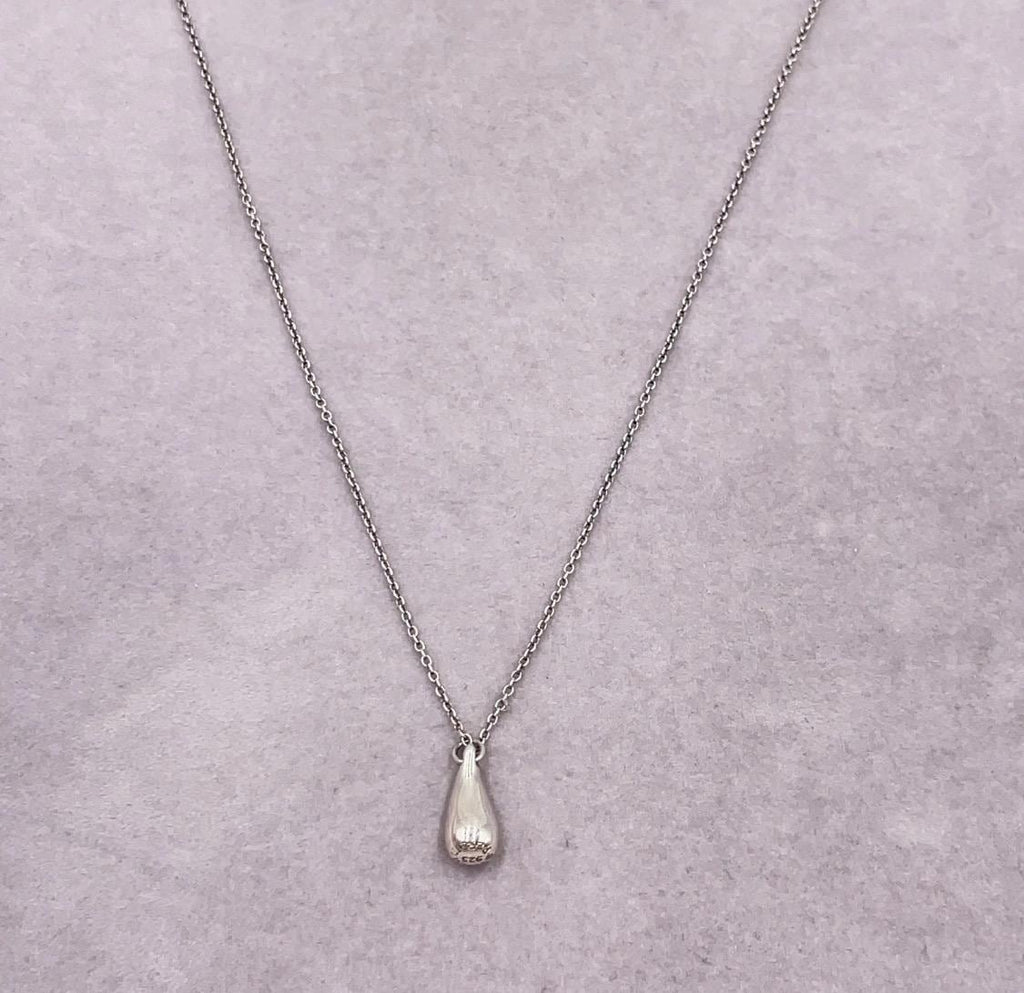 Authentic Tiffany & Co. Elsa Peretti Teardrop Necklace SV 2.7g/3.3g Vintage ( Great Gift)