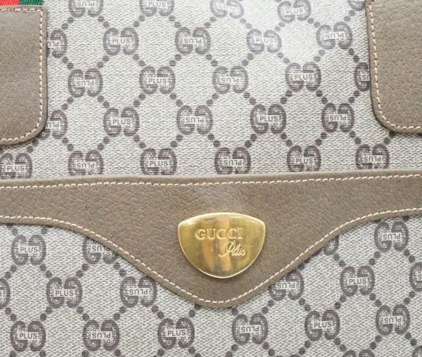 Authentic GUCCI PLUS Vintage Sherry Tote Handbag Vintage