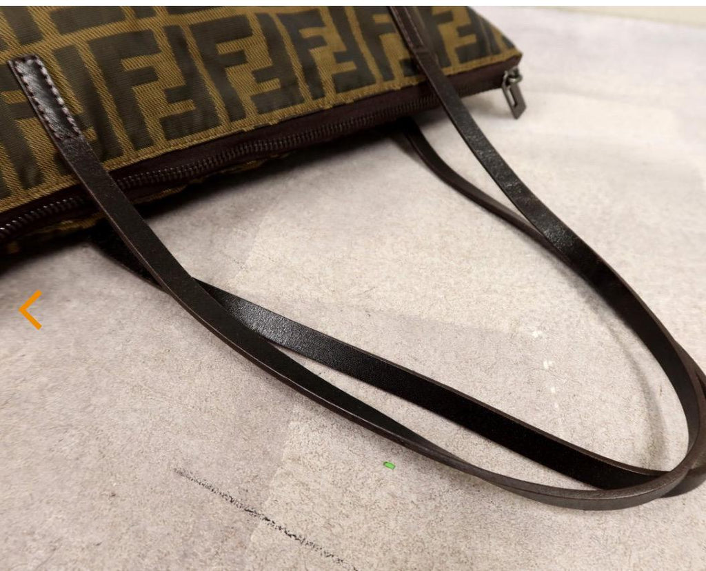 Authentic FENDI  FF Zucca 2 Handle Tote Bag