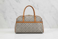 Authentic LOUIS VUITTON Monogram Mini Marie Handbag/Boston Bag, Canvas/Blue Leather Vintage
