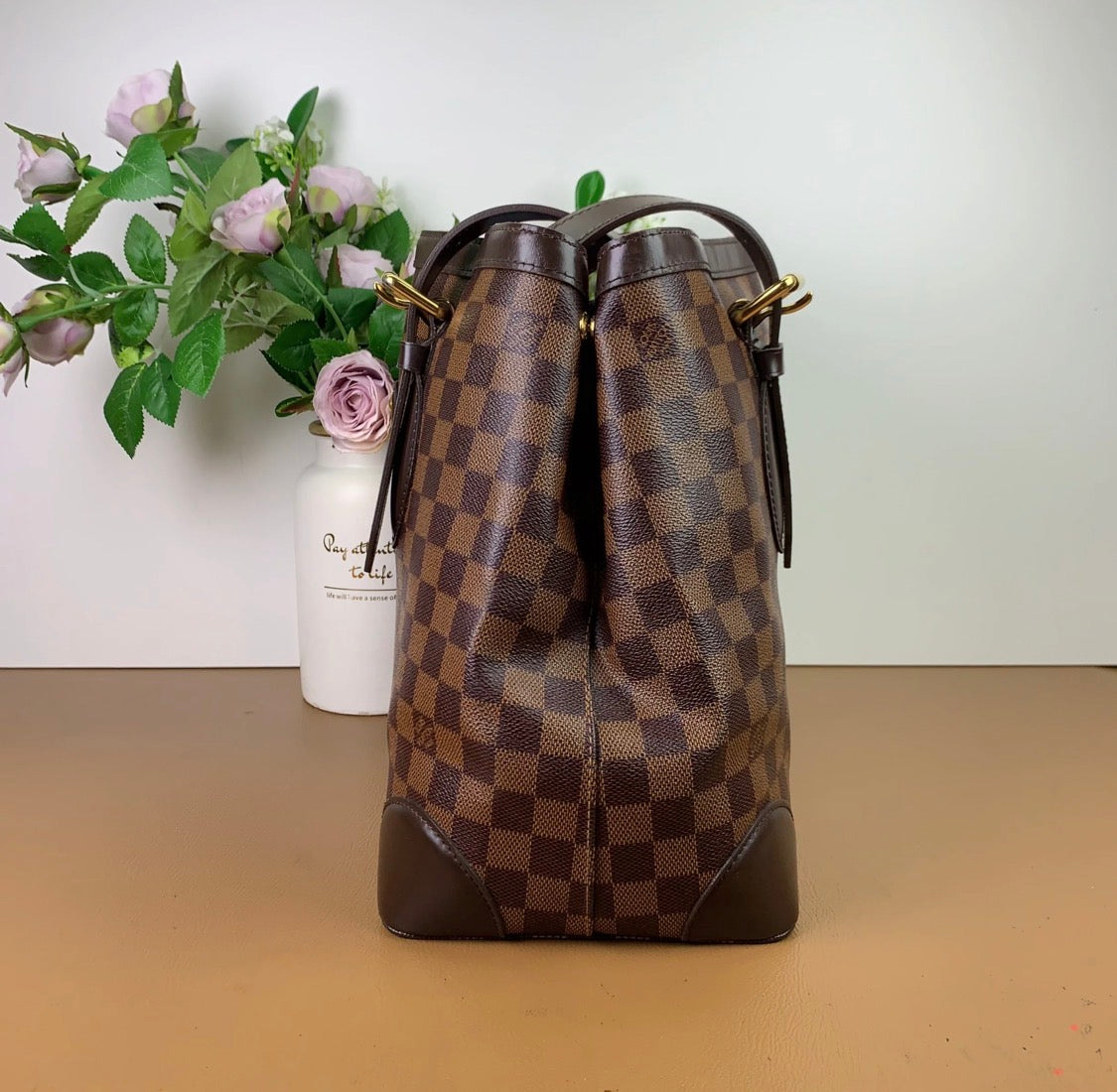 LOUIS VUITTON Damier Ebene Hampstead MM Shoulder Bag