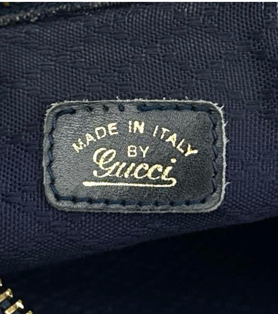 Gucci GG Supreme Sherry Line Shoulder Bag, Navy